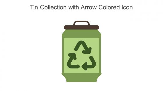 Tin Collection With Arrow Colored Icon In Powerpoint Pptx Png And Editable Eps Format