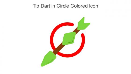 Tip Dart In Circle Colored Icon In Powerpoint Pptx Png And Editable Eps Format