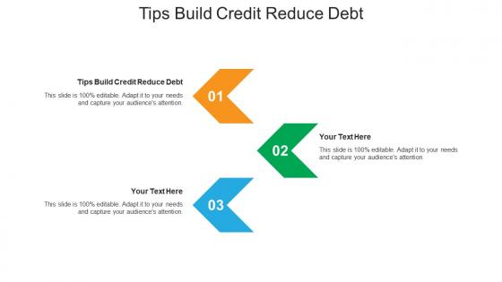 Tips build credit reduce debt ppt powerpoint presentation styles portfolio cpb