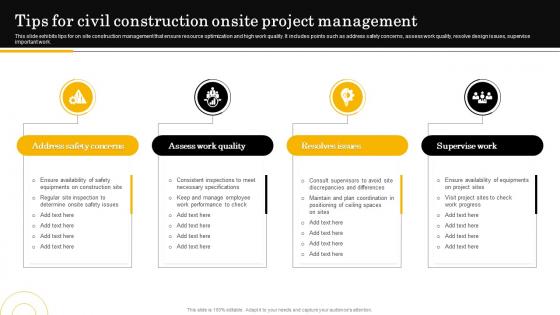 Tips For Civil Construction Onsite Project Management