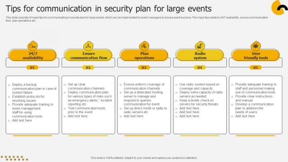 Tips For Communication In Security Plan For Large Events