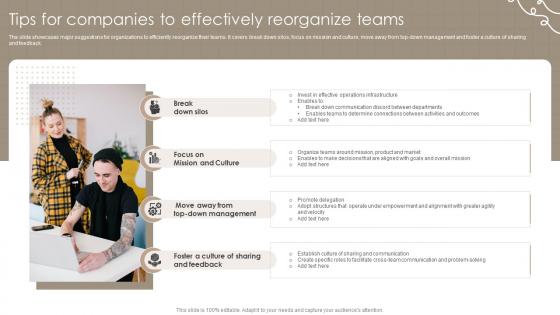 Tips For Companies To Effectively Reorganize Teams