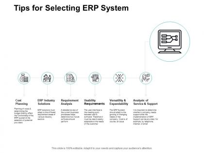 Tips for selecting erp system ppt powerpoint presentation pictures graphics