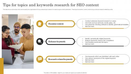 Tips For Topics And Keywords Research For Seo Content Plan To Improve Website Traffic Strategy SS V