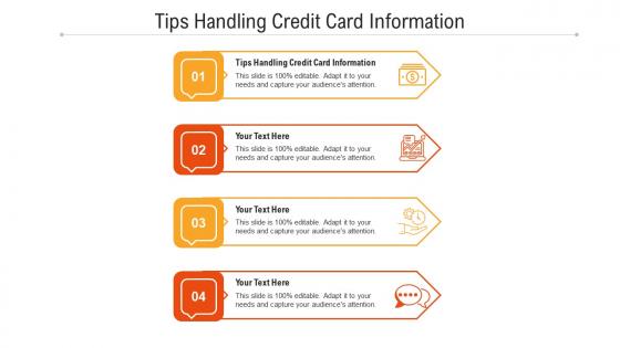 Tips handling credit card information ppt powerpoint presentation infographics templates cpb