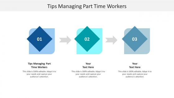 Tips managing part time workers ppt powerpoint presentation infographics show cpb