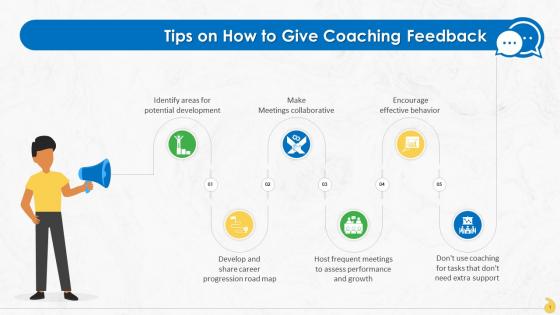 Tips On How To Give Coaching Feedback Training Ppt