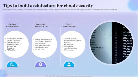 Tips To Build Architecture For Cloud Security