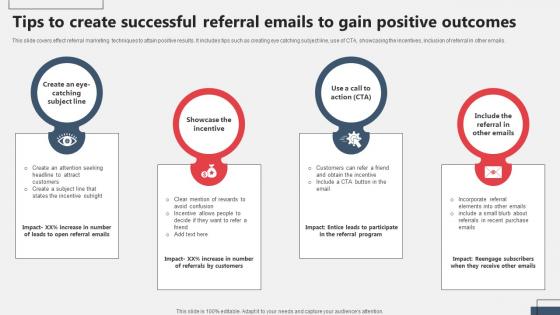 Tips To Create Successful Referral Emails To Gain Positive Referral Marketing MKT SS V