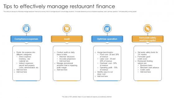 Tips To Effectively Manage Restaurant Finance