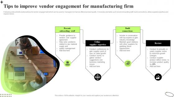 Tips To Improve Vendor Engagement For Manufacturing Firm