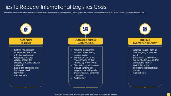 Tips To Reduce International Logistics Costs
