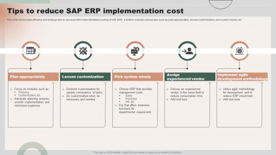 Tips To Reduce SAP Erp Implementation Cost