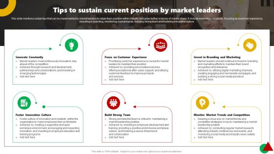 Tips To Sustain Current Position By Market Leaders Corporate Leaders Strategy To Attain Market