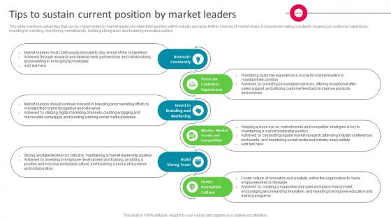 Tips To Sustain Current Position By Market Leaders The Ultimate Market Leader Strategy SS