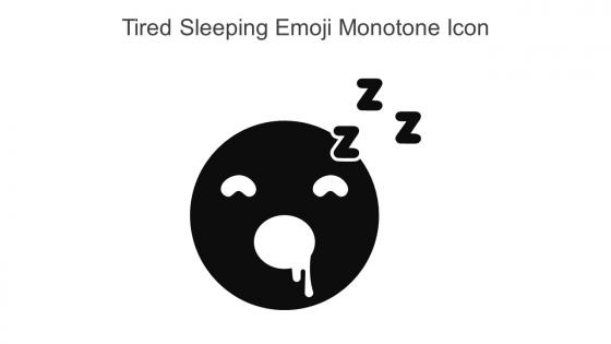 Tired Sleeping Emoji Monotone Icon In Powerpoint Pptx Png And Editable Eps Format