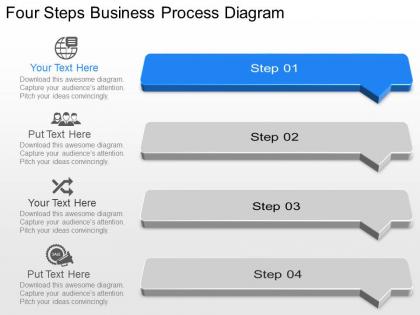 Tm four steps business process diagram powerpoint template slide