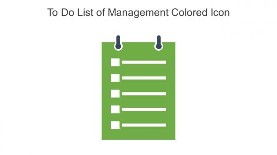 To Do List Of Management Colored Icon In Powerpoint Pptx Png And Editable Eps Format
