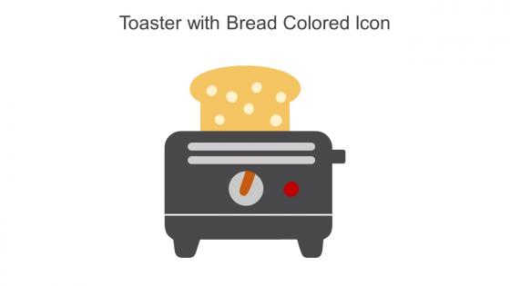 Toaster With Bread Colored Icon In Powerpoint Pptx Png And Editable Eps Format