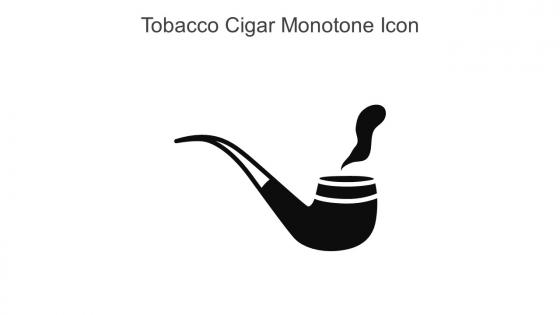 Tobacco Cigar Monotone Icon In Powerpoint Pptx Png And Editable Eps Format