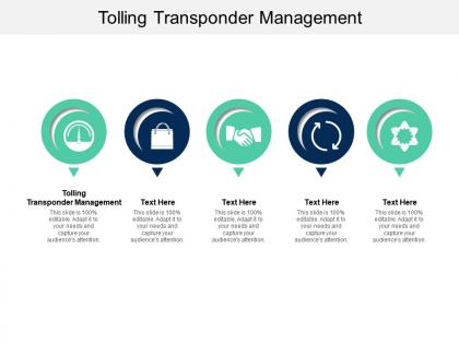 Tolling transponder management ppt powerpoint presentation layouts master slide cpb