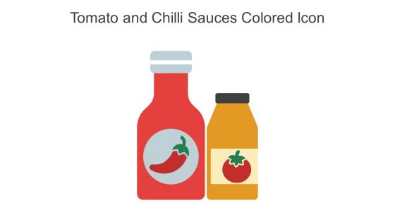Tomato And Chilli Sauces Colored Icon In Powerpoint Pptx Png And Editable Eps Format