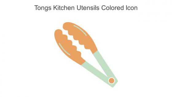Tongs Kitchen Utensils Colored Icon In Powerpoint Pptx Png And Editable Eps Format
