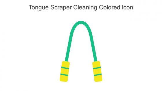 Tongue Scraper Cleaning Colored Icon In Powerpoint Pptx Png And Editable Eps Format