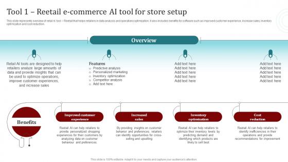 Tool 1 Reetail E Commerce Ai Tool For Store Setup Popular Artificial Intelligence AI SS V