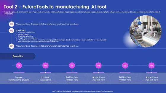 Tool 2 Future Tools Io Manufacturing Ai Tool Ai Enabled Solutions Used In Top AI SS V