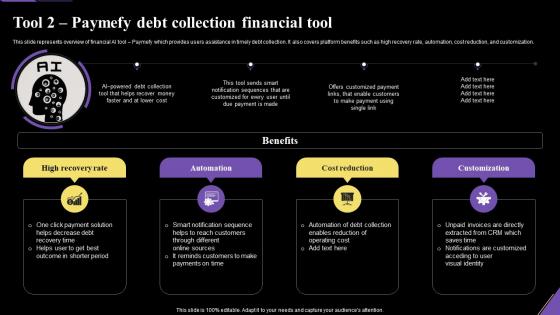 Tool 2 Paymefy Debt Collection Financial Tool Application Of Artificial Intelligence AI SS V