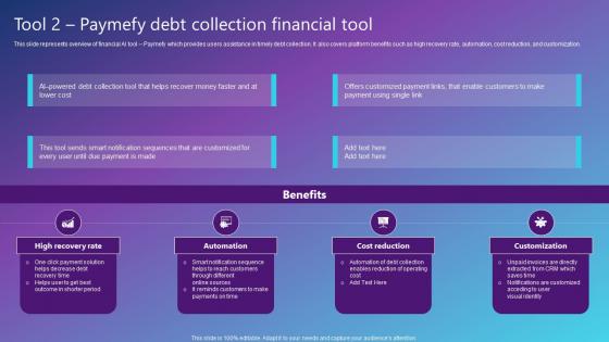 Tool 2 Paymefy Debt Collection Financial Tool Best AI Solutions Used By Industries AI SS V