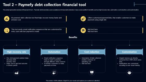 Tool 2 Paymefy Debt Collection Financial Tool Key AI Powered Tools Used In Key Industries AI SS V