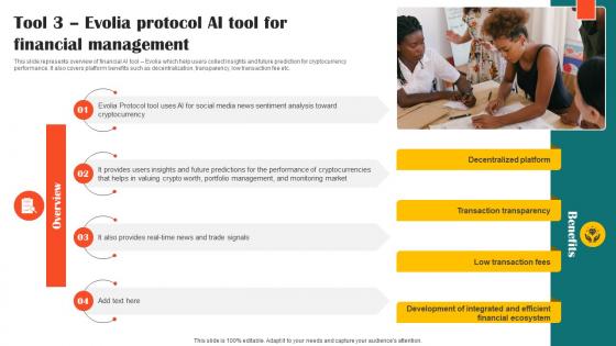 Tool 3 Evolia Protocol Ai Tool For Financial Impact Of Ai Tools In Industrial AI SS V