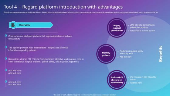 Tool 4 Regard Platform Introduction With Advantages Best AI Solutions Used By Industries AI SS V