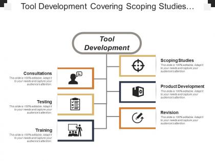 Tool development covering scoping studies consultation and testing