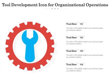 Tool development icon for organizational operations