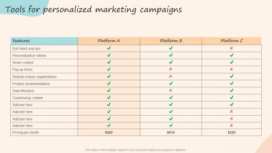 Tools For Personalized Marketing Campaigns Formulating Customized Marketing Strategic Plan