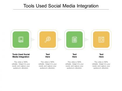 Tools used social media integration ppt powerpoint presentation ideas deck cpb