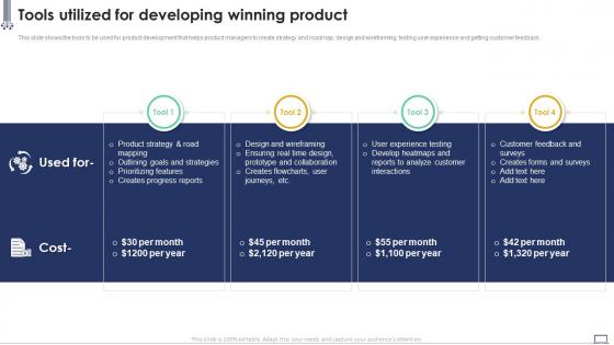 Tools Utilized For Developing Winning Product Implementing Change Management Plan