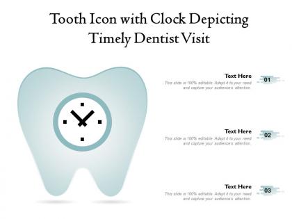 Tooth icon with clock depicting timely dentist visit