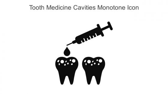 Tooth Medicine Cavities Monotone Icon In Powerpoint Pptx Png And Editable Eps Format