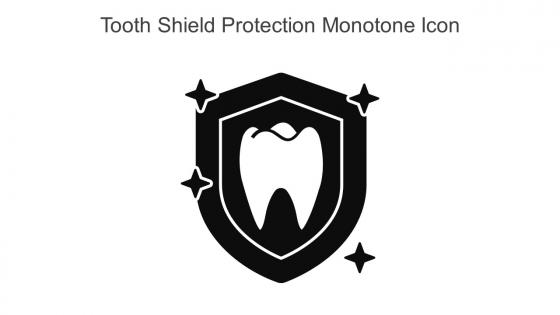 Tooth Shield Protection Monotone Icon In Powerpoint Pptx Png And Editable Eps Format