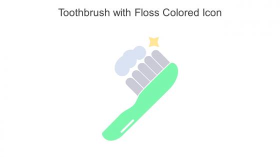 Toothbrush With Floss Colored Icon In Powerpoint Pptx Png And Editable Eps Format