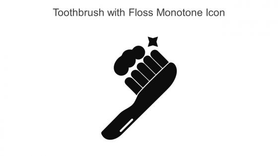Toothbrush With Floss Monotone Icon In Powerpoint Pptx Png And Editable Eps Format