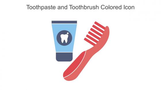 Toothpaste And Toothbrush Colored Icon In Powerpoint Pptx Png And Editable Eps Format