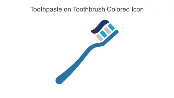 Toothpaste On Toothbrush Colored Icon In Powerpoint Pptx Png And Editable Eps Format