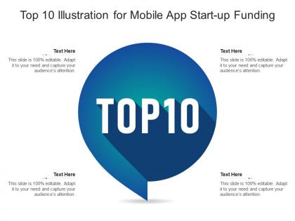 Top 10 illustration for mobile app start up funding infographic template