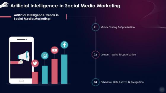 Top Artificial Intelligence Trends In Social Media Marketing Training Ppt