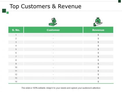 Top customers and revenue powerpoint slide themes